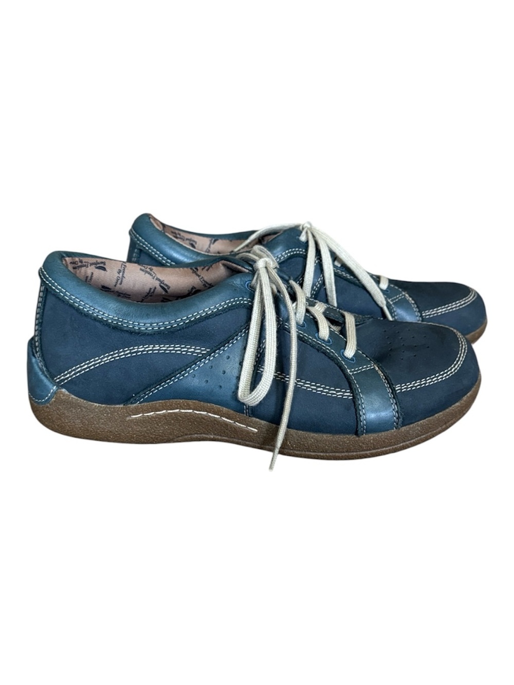 Barefoot Dreams Geneva teal leather shoes Size 9.5